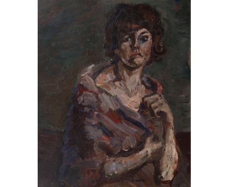 Ronald Ossory Dunlop RA (Irish, 1894-1973), Portrait of a Woman wearing a Shawl. oil on panel, signed lower centre, framed. 2
