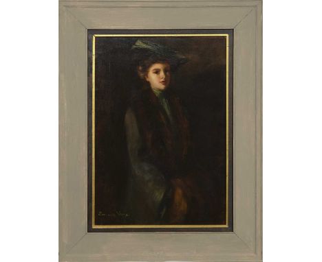 EMMA VAUX (BRITISH fl. 1880 - 1900),BROWN AND GREENoil on canvas, signed, titled verso image size 65cm x 45cm, overall size 9