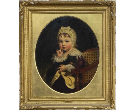 JAMES SANT CVO RA (BRITISH 1820 - 1916),PORTRAIT OF A CHILDoil on canvas, monogrammedimage size 59cm x 49cm (oval), overall s