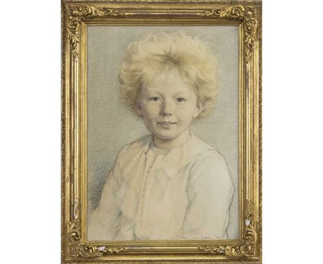 * JOHN MACDONALD AIKEN RSA ARE RI (SCOTTISH 1880 - 1961)PORTRAIT OF A BOYpastel on paper, signed and dated '26image size 45cm