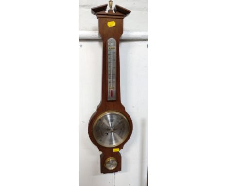 A mahogany barometer by Comitti of London 61cm tall 