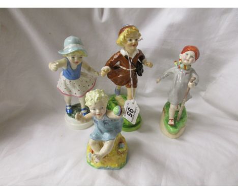 4 Royal Worcester children figures