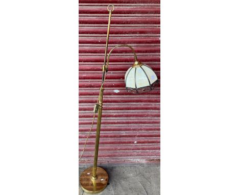 A gilt brass standard lamp 