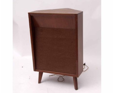 Goodmans Axiom 301 (12ins) twin diaphragm loudspeaker, the cabinet labelled W E R Co Ltd, Mansfield, Notts, 53cms high  