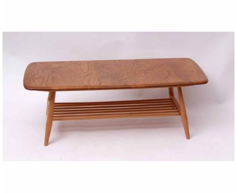 Mid-century teak coffee table with shelf, 105cms wide  