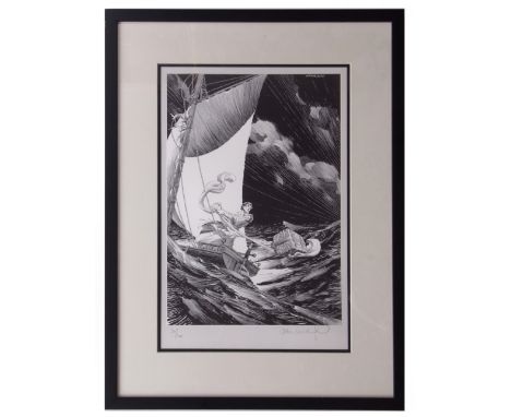AR BERNIE WRIGHTSON (1948-2017) "The Unknown" limited edition print, signed and numbered 36/300 in pencil to lower margin 40 