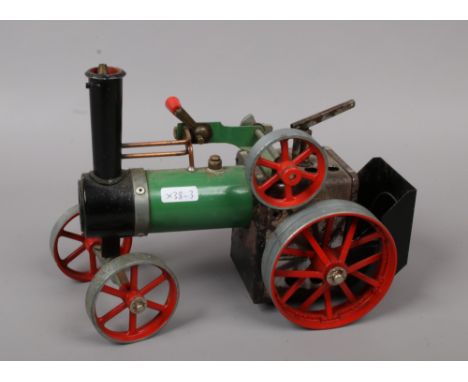A vintage Mamod steam traction engine, model TE 1A.