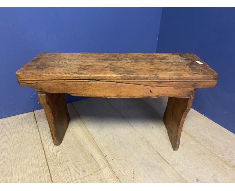 Rustic wooden bench 79cm w x 28 cm D x 45 cm H 