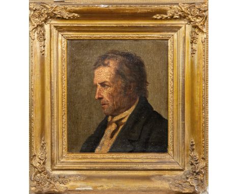 Continental School (mid-19th century), Portrait of a gentleman; Portrait of a young lady, probably his wife , a pair, oil on 