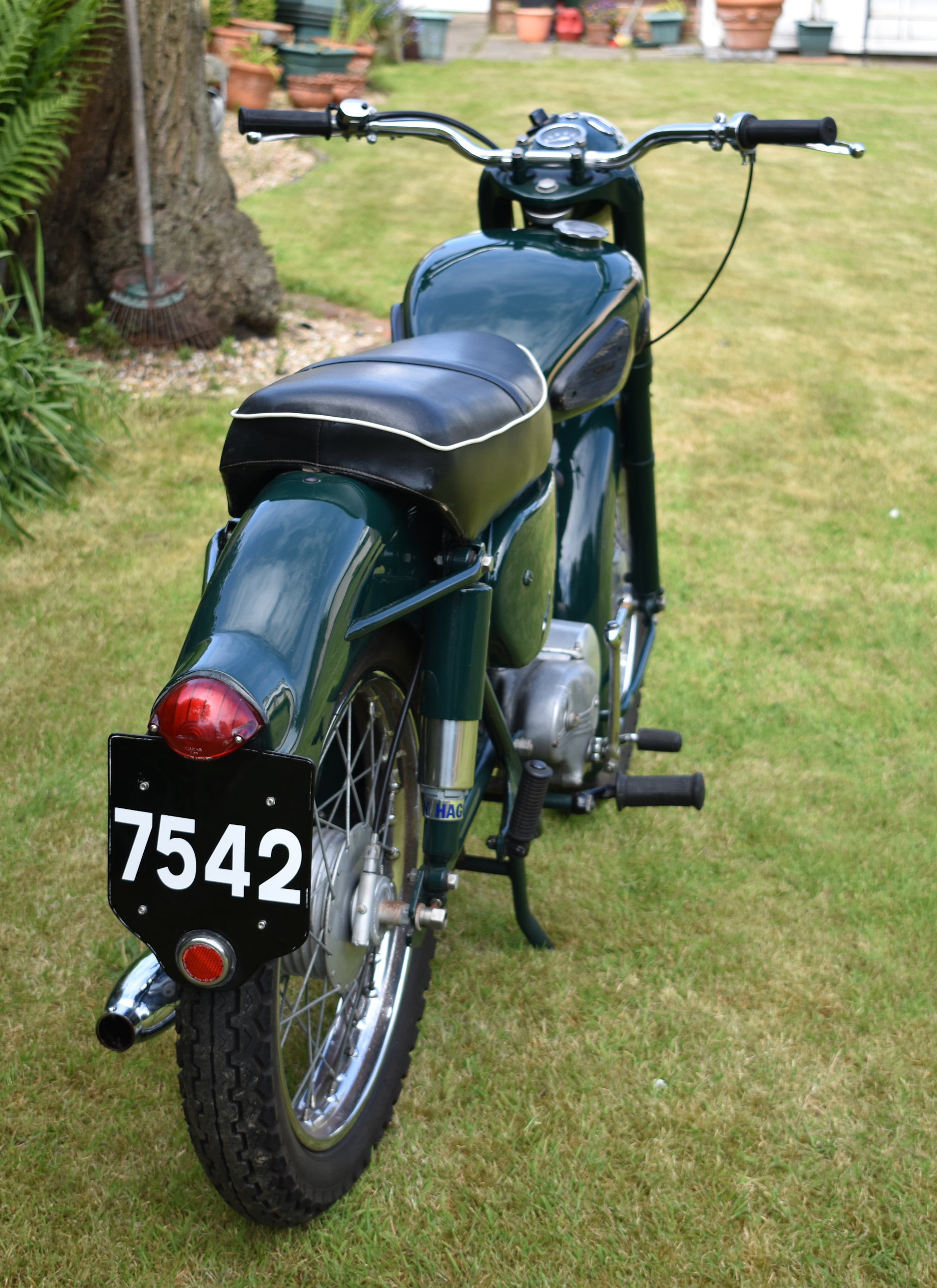 A 1956 Francis Falcon 197cc motorcycle, fully restored to