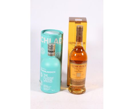 BRUICHLADDICH The Classic Laddie Islay single malt Scotch whisky 50% 70cl and GLENMORANGIE The Original 10 year old single ma