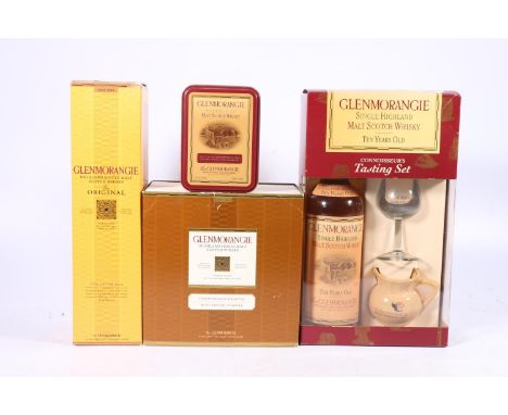GLENMORANGIE The Original 10 year old Highland single malt Scotch whisky 40% abv 70cl boxed, a GLENMORANGIE Connoisseur's Tas