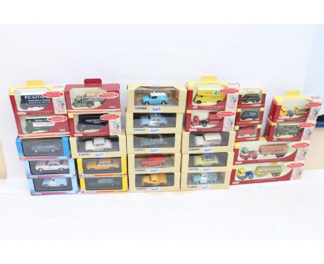 Forty-eight Corgi diecast model vehicles including seven Vanguards, nine Classic Vehicles from Corgi, fifteen Trackside, etc.