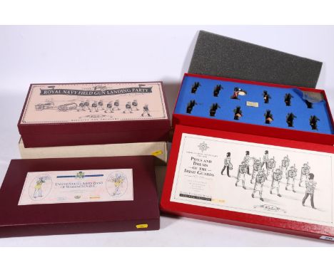 Britains Petite Ltd, three sets including 00316 The Pipes &amp; Drums of The Irish Guards, limited edition number 0637 of 1,5