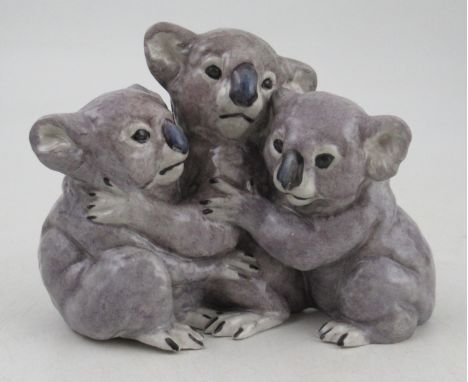 A Royal Worcester model, of Koala Bears from the Zoo babies series, modelled by Doris Lindner, height 4.75ins&nbsp;Condition 