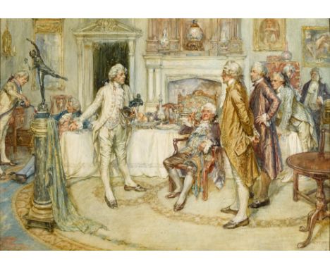 Arthur David McCormick RBA RI ROI (1860-1943) SHOWING HIS TREASURES watercolour signed lower right; with Maple & Co [London] 