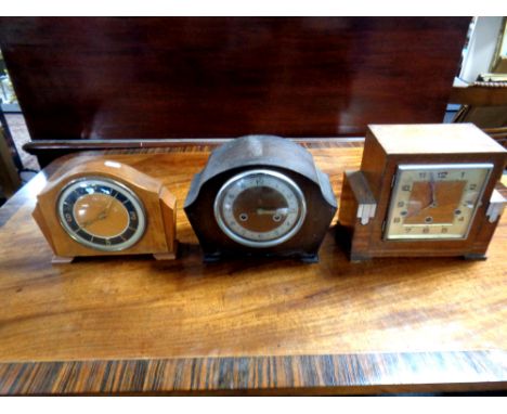 Three early 20th century mantel clocks 