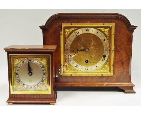 An Elliott mantle clock retailed by Batty Manchester; another smaller Elliott London