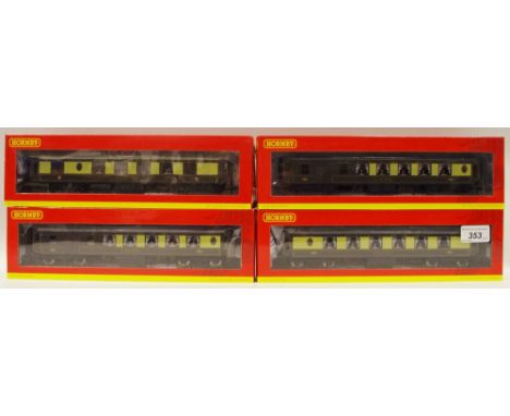 Two Hornby R4697 K-Type Pullman First Class Parlour Car 'Ursula'; another 'Loraine'; a R4695 All Steel K Type Pullman 2nd Cla