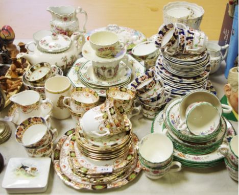 Decorative Ceramics - late Victorian part tea setting, Imari palette; St Michael china part tea setting; commemorative cup an