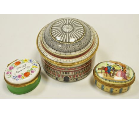 Halcyon Day enamels - a Rule Brittania enamel musical box; Gypsy Rondo musical box