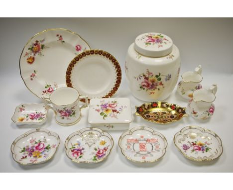 Royal Crown Derby Posies ware - ginger jar; trinket dishes; loving cup; an 1128 trinket dish, etc