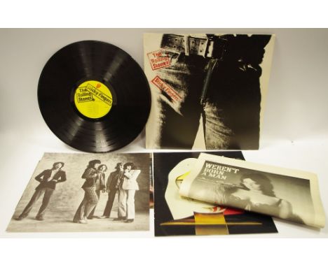 A Rolling Stones Sticky Fingers LP, COC 59100, zip sleeve, separate insert