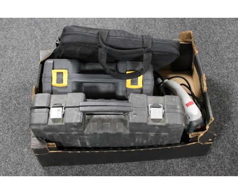 Box of power tools, jigsaw etc 