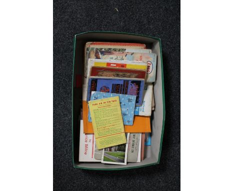A box of Ordnance Survey and other maps and travel guides 