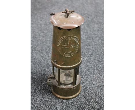An Eccles Protector Type 6 miner's lamp 