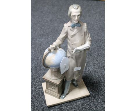 A Lladro figure : Professor with globe 