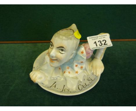 Hand painted Spanish origin candle holder modelled as a Female figure, marked to base Society Ceramic Richard Milano, hand pa