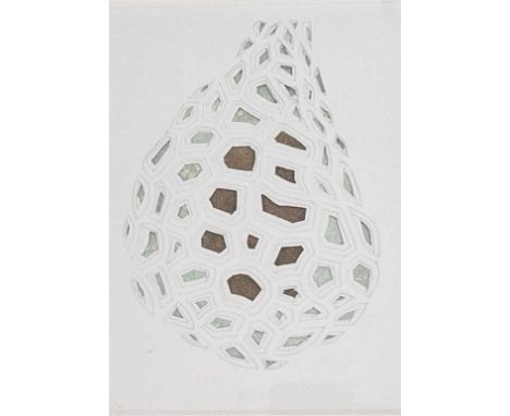 DILYS JACKSON (b. 1938) graphite on cut paper - 'Black Pollen Farm', 36 x 28cmsProvenance: donated to aid City HospiceComment
