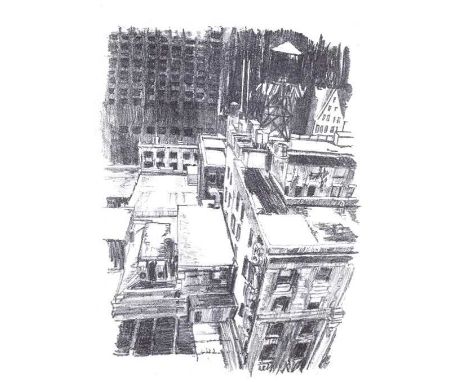 AUSTIN COLE (b. 1957) lithograph - 'Manhattan View', 51 x 42cmsProvenance: donated to aid City HospiceComments: stylish black