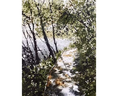NAOMI TYDEMAN (b. 1957) watercolour - 'Woodland Walk', signed, 40 x 35cmsProvenance: donated to aid City HospiceComments: lig