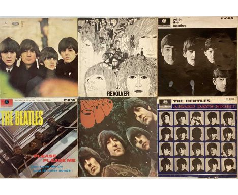 THE BEATLES - STUDIO LPs (INCLUDING 1ST MONO SLEEVE PLEASE PLEASE ME). Smart run of 6 x studio LPs to include Please Please M