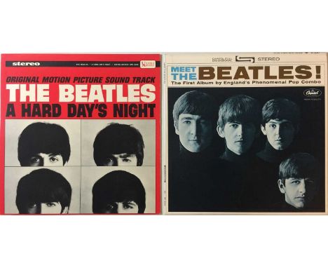 THE BEATLES - A HARD DAY'S NIGHT &amp; MEET THE BEATLES LPs (ORIGINAL/EARLY US PRESSINGS - SUPERB COPIES). More wicked clean 