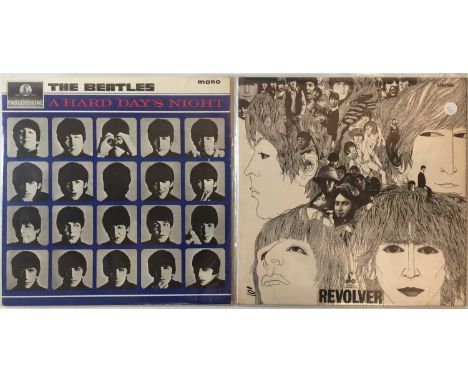 THE BEATLES - A HARD DAY'S NIGHT &amp; REVOLVER (ORIGINAL UK COPIES). Wicked pack of 2 x lovely and clean original UK LPs. Ti