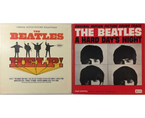 THE BEATLES - A HARD DAY'S NIGHT &amp; HELP! LPs (ORIGINAL US MONO PRESSINGS - SUPERB COPIES). Superlative condition duo of o