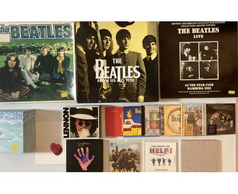 A quality collection of 15 CDs/ CD box-sets by The Beatles and related. Lot includes some promos and some sealed items. The B