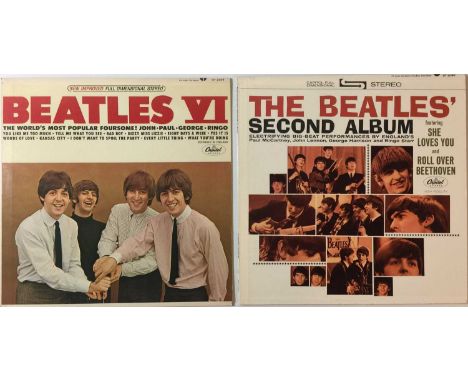 THE BEATLES - SECOND ALBUM &amp; VI LPs (ORIGINAL US STEREO PRESSINGS - SUPERB COPIES). Onto the US stereos with these 2 x su