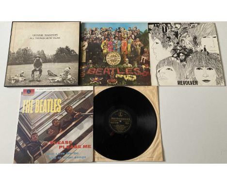 63C THE BEATLES &amp; RELATED - LPs INC. BLACK &amp; GOLD ORIGINAL AUSTRALIAN PLEASE PLEASE ME. Ace bundle of 4 x LPs with a 