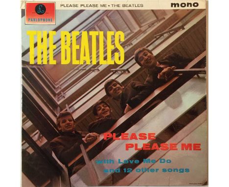 THE BEATLES - PLEASE PLEASE ME LP (2ND UK MONO 'BLACK AND GOLD' WITH 1ST PRESSING SLEEVE - PMC 1202. A solid example 2nd UK m