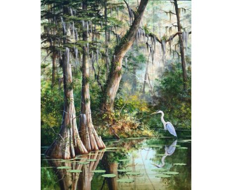 Ben W Essenburg (Florida, Illinois, 1947 - 2018) "Keeper of the Gate" Acrylic on Canvas. Signed and dated ('78) lower right. 