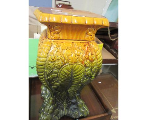 LARGE ORIENTAL STYLE CERAMIC PLANT STAND, APPROX HEIGHT 52CM