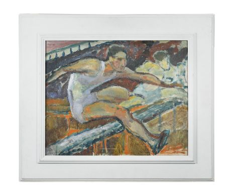 The Hurdlers signed 'Elsie. M. Henderson' (lower left) oil on board 41.5 x 51.5cmFootnote: Provenance Sale; Christie's, Londo