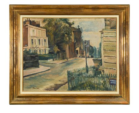Campden Hill Road, Kensington, London signed 'Dunlop' (lower left) oil on canvas 71 x 90.5cmFootnote: Provenance By family re