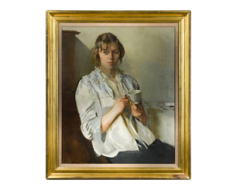 Portrait of Stephanie signed 'John Ward' (lower left) oil on canvas 75 x 62cmFootnote: Provenance With Thomas Agnew &amp; Son