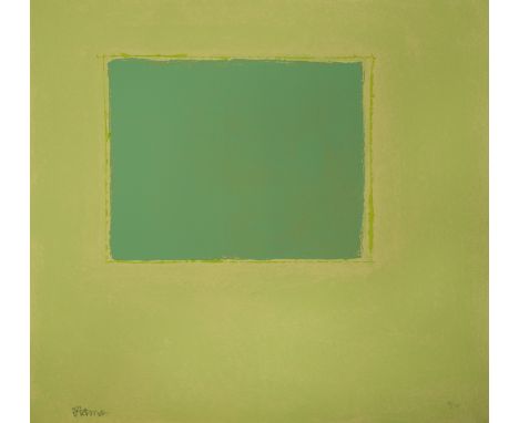 Untitled infinity field (yellow) signed in pencil 'Stamos' (lower left); numbered 71/75 lithograph: 60.5 x 60cm: Untitled inf