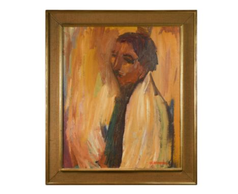 Carmencita; an abstract to the reverse signed and dated 'LILIAN HOLT 54' (lower right) oil on board 74 x 62.5cmFootnote: Prov
